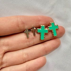 Cross Earrings Set